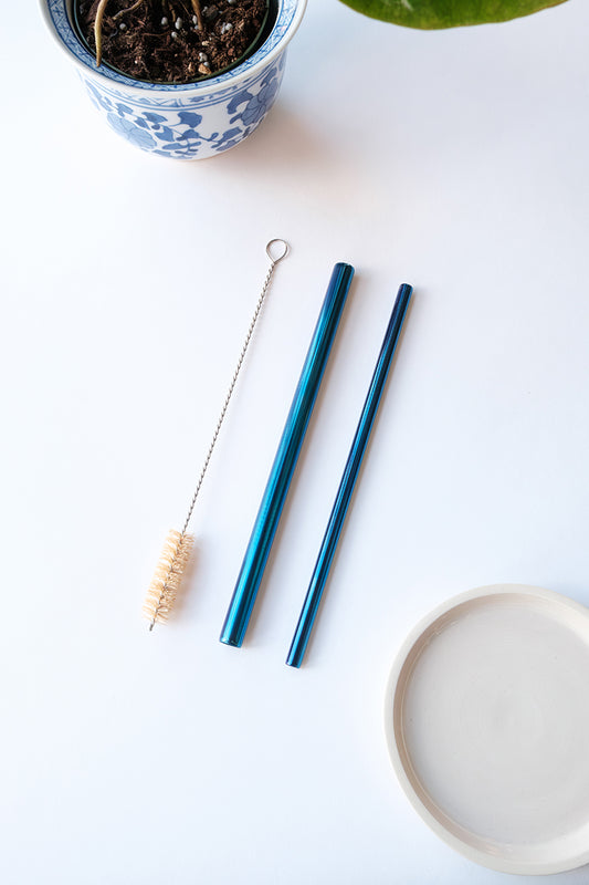 3Pc Stainless Steel Boba Straw Set