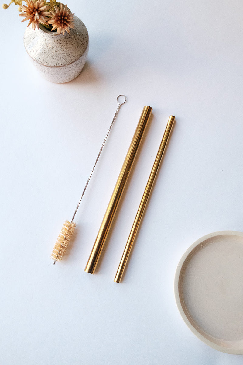 3Pc Stainless Steel Boba Straw Set